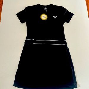 NWT SWING JUNIOR APPAREL TENNIS DRESS IN BLACK SIZE MEDIUM